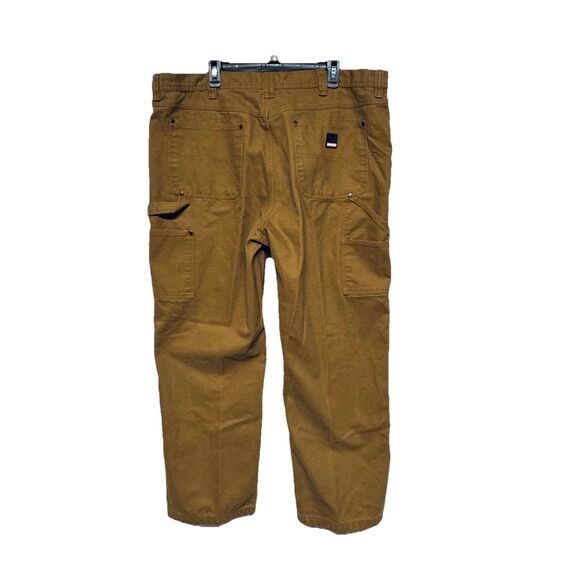 Craftsman Pants Cargo Carpenter Work Tan Size 42x32 Flat Front - Picture 2 of 5